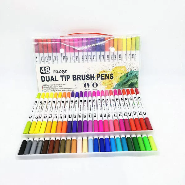 Watercolour, crayons, 48 colors