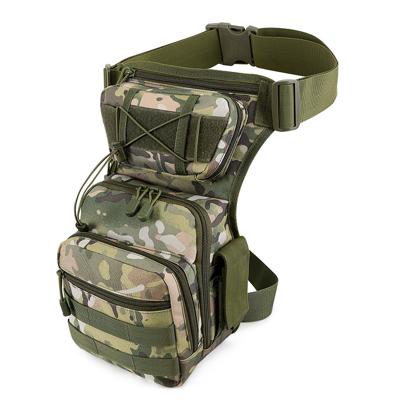 Precio de fábrica suministro versión mejorada bolsa de pierna táctica al aire libre ventiladores militares equipo bolsa de cintura bolsa de pesca multi-color opcional bolsa de cintura motorizada