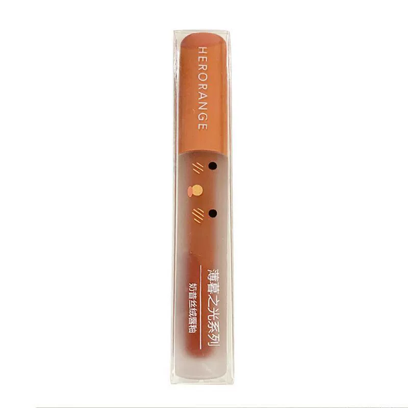 HERORANGE [薄暮之光奶昔丝绒唇釉 空气雾面哑光不沾杯学生显白唇泥]