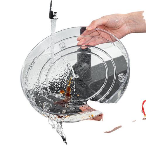 Multifunctional PET rotating storage rack, spice rack, transparent storage rack, kitchen rotatable double-layer turntable for condiments