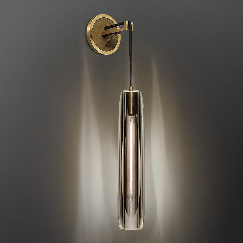 Araña de cristal de cobre Luz de lujo post-moderno modelo de habitación comedor dormitorio mesita de noche estilo de Hong Kong personalizada pequeña araña