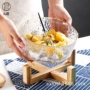 金边家用木架甜品水果碗
