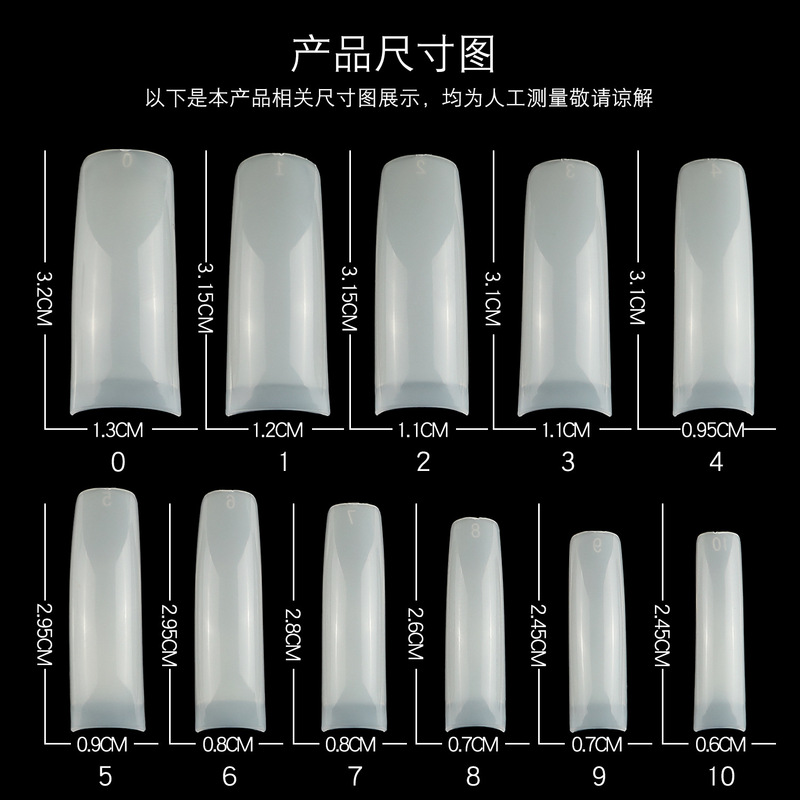 Factory direct supply new nail piece 500 piece white pointed nail salon pointed nail fake piece White 500 piece nail piece