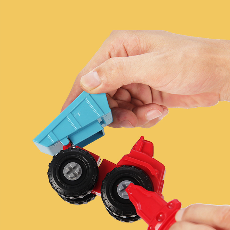 Transfronterizo niños DIY plastilina simulación ingeniería vehículo herramienta de reparación de carreteras juego de mesa de arcilla de colores Casa de arcilla juguete