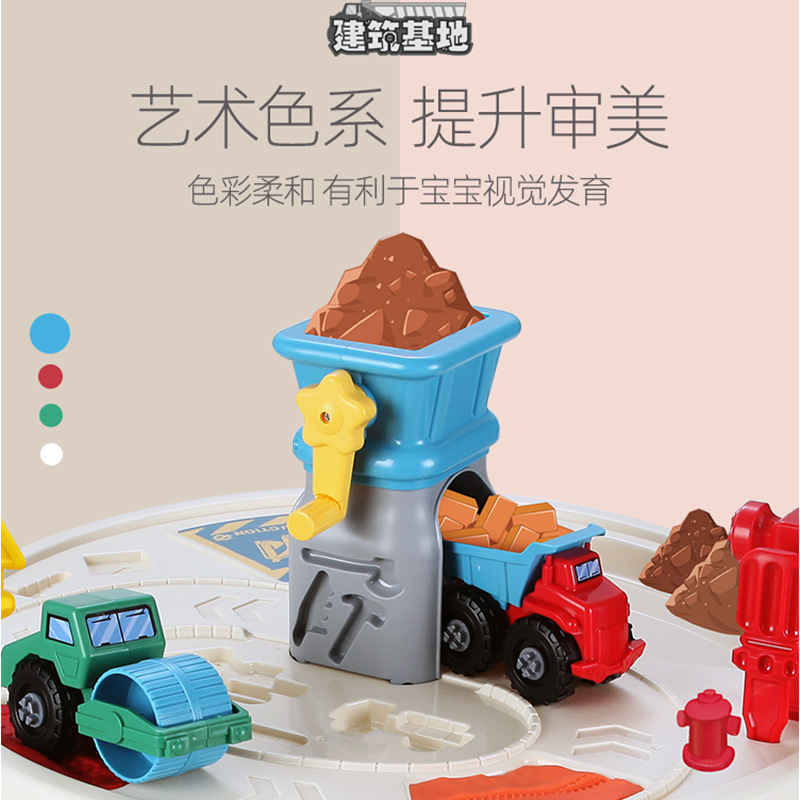 Transfronterizo niños DIY plastilina simulación ingeniería vehículo herramienta de reparación de carreteras juego de mesa de arcilla de colores Casa de arcilla juguete