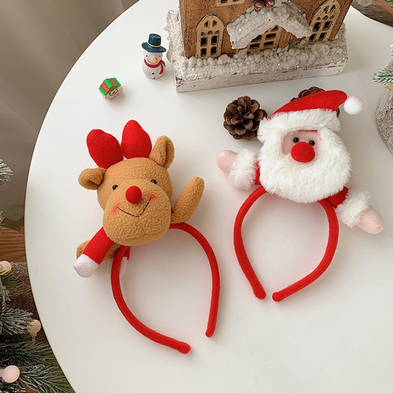 Christmas gift Santa Claus big figure hair band Adult children dress up head band Christmas gift gift decorations_voghion.com
