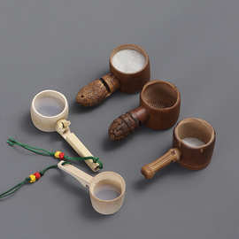 竹根茶漏批发茶道六君子茶滤 中式禅意功夫茶具配件竹制手工艺品