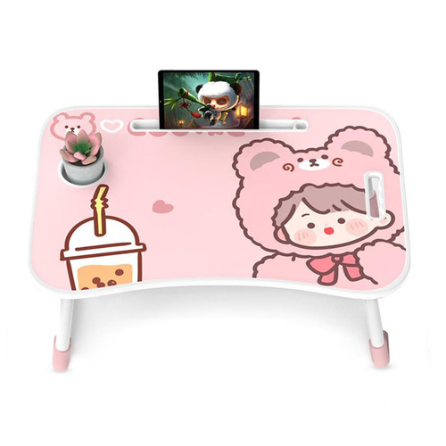 Ives bed computer table foldable small table laptop table lazy table dormitory simple cartoon small table