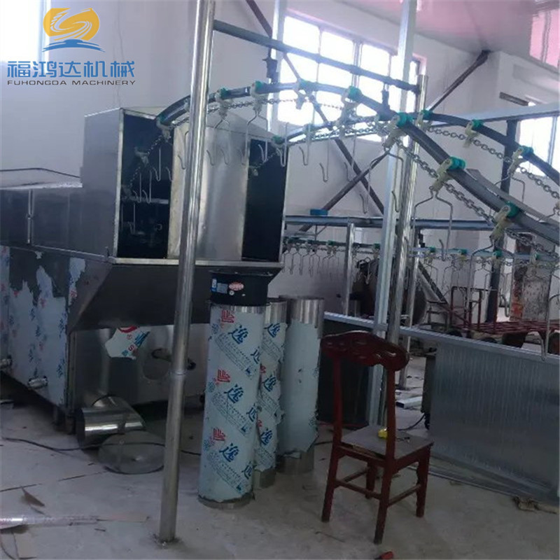 烧柴油轨道式扒鸡油炸机 可控温度的烧鸡油炸流水线