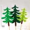 Green felt tree-3 pieces of multi-sided trees of rounded corners (retail 2.2)