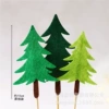 Green felt trees-3 pieces of pointed angle multilateral trees (retail 2.2)