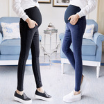 Демисезонные штаны, модные эластичные джинсы для беременных с поддержкой живота, в корейском стиле