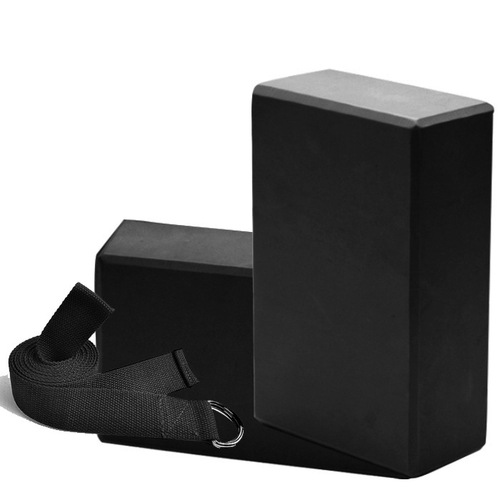 Yoga brick three-piece set, 2 yoga bricks plus 1 stretching belt, split bricks, stretching bricks, dance yoga stretching belts