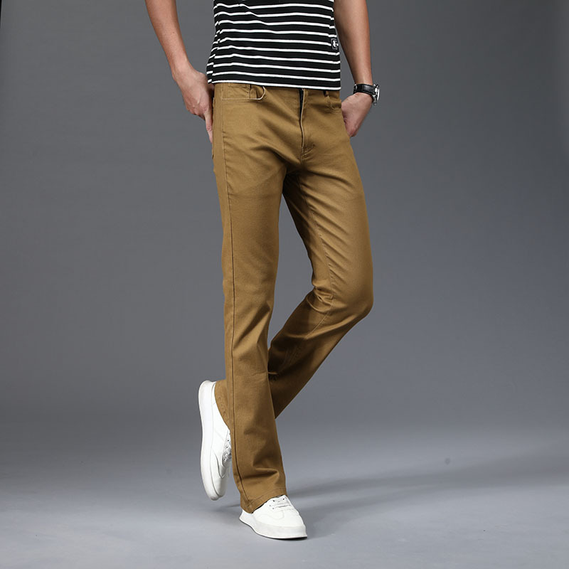 Amazon AliExpress temu tiktok pantalones casuales de mezclilla micro acampanados para hombre pantalones rectos de mezclilla para hombre