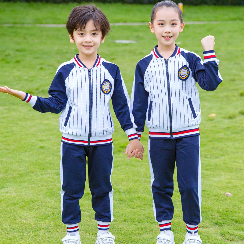 Uniforme escolar para estudiantes de escuela primaria traje de primavera y otoño ropa de clase de maestro para niños estilo universitario británico otoño jardín de infantes ropa de jardín traje de dos piezas