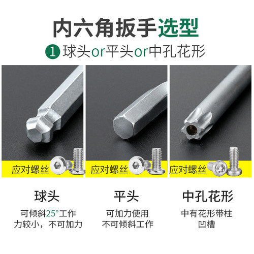 Tangshiqiu ball head hexagonal twelve flower wrench chrome vanadium steel S2 material matte red 9-piece set hexagonal wrench 