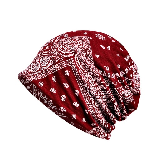 Factory baotou hat for men and women with cashew flower pattern European and American foreign trade hip-hop trendy fashion pullover hat and scarf dual use