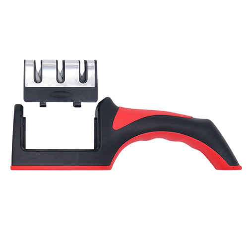 Factory direct sales household knife sharpener, removable and replaceable grinding head sharpener, stainless steel ceramic tungsten steel knife sharpener