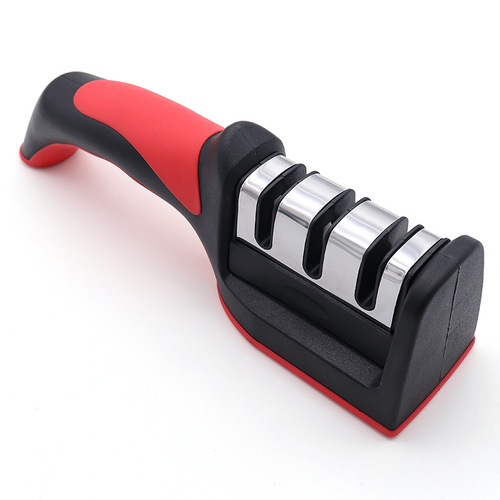Factory direct sales household knife sharpener, removable and replaceable grinding head sharpener, stainless steel ceramic tungsten steel knife sharpener