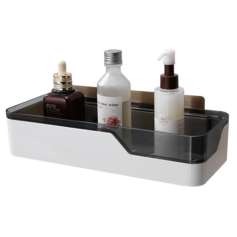 Estante de almacenamiento de baño Punch-libre montado en la pared cocina baño lavabo pared cosméticos rack de almacenamiento