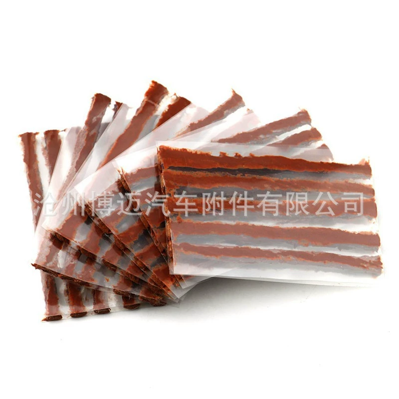 Автомобиль быстрый ремонт шин Резиновая полоса вакуумная шина мотоцикл электромобиль ремонт шин говяжье сухожилие полоса коричневая Резиновая полоса 100*6 мм