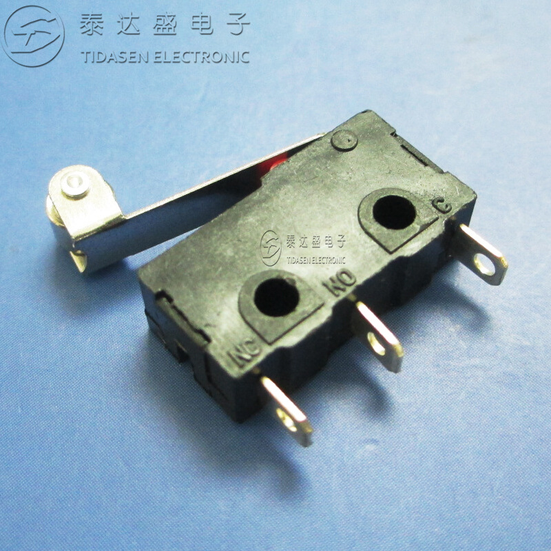 供应电压力锅专用带滚轮三脚小微动开关20*10MM微动开关ZW12-N