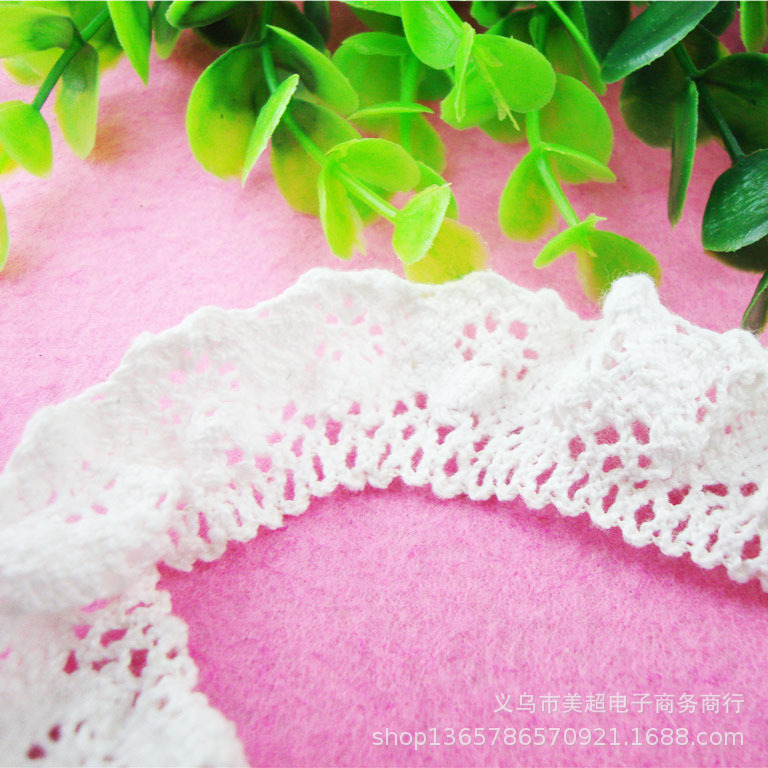 2-2.5cm棉线针织花边厂家直发童装领口袖口棉花娃娃辅料家纺手工