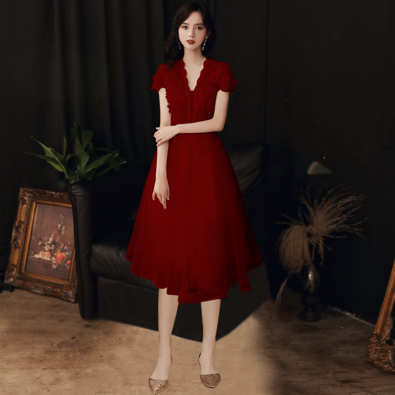 Vestido de noche largo y sexy para mujer, estilo bosque de ensueño, color champán, ideal para banquetes y eventos, novedad 2025.