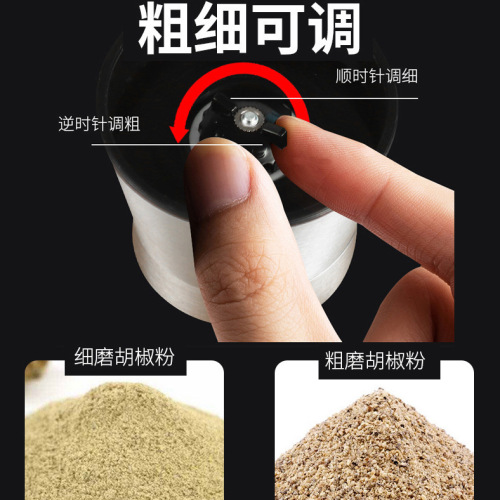 Manufacturer's Manual Grinding Pepper Mill 304 Stainless Steel Pepper Grinder Stainless Steel Pepper Pepper Black Pepper Grinder