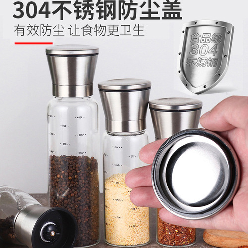 Manufacturer's Manual Grinding Pepper Mill 304 Stainless Steel Pepper Grinder Stainless Steel Pepper Pepper Black Pepper Grinder