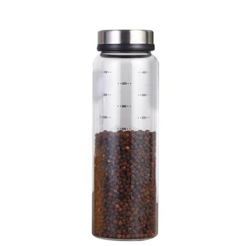 Factory direct supply barbecue seasoning bottle kitchen airtight moisture-proof pepper salt can powder can glass seasoning bottle spice jar