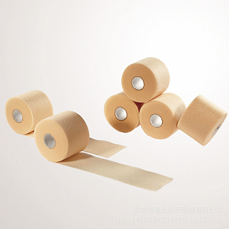 Envío gratuito baloncesto fútbol elástico espuma vendaje muñeca piel base película deportes vendaje pu espuma WRAP