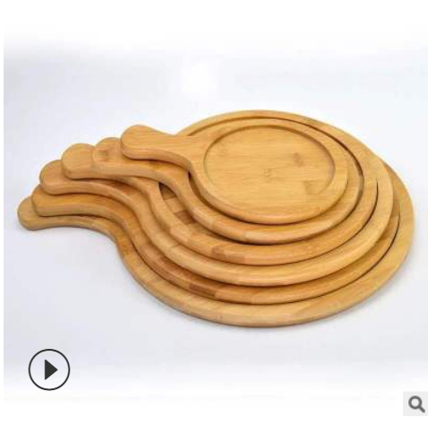 Bandeja de queso transfronteriza Hornear pan comida tablero de pizza de madera bandeja de bambú madera tabla de quesos para niños tabla de quesos