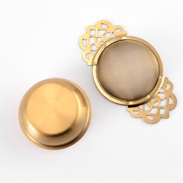 Suministro directo de fábrica de malla de encaje bandeja de té colador de té de acero inoxidable 304 colador de té simple en stock al por mayor