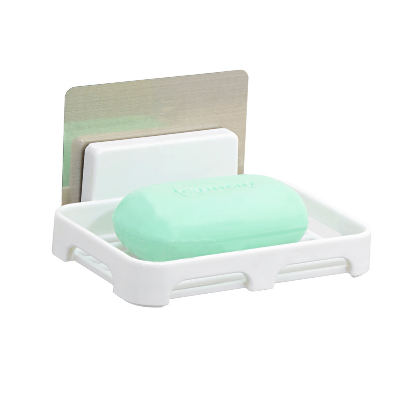 Jabonera de Baño con Ventosa, Soporte para Jabón de Baño con Drenaje, Estante para Jabón de Pared con Diseño de Drenaje