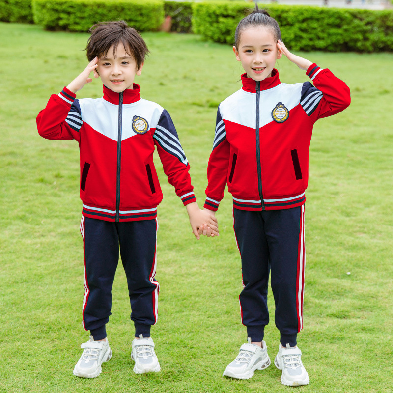 Traje rojo de dos piezas-ropa de otoño