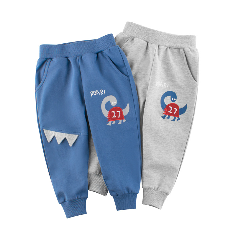 27kids Ropa Infantil Estilo Coreano, Pantalones Deportivos de Dinosaurio para Niños, Modelo 2025, Venta al Por Mayor, Dropshipping image 3