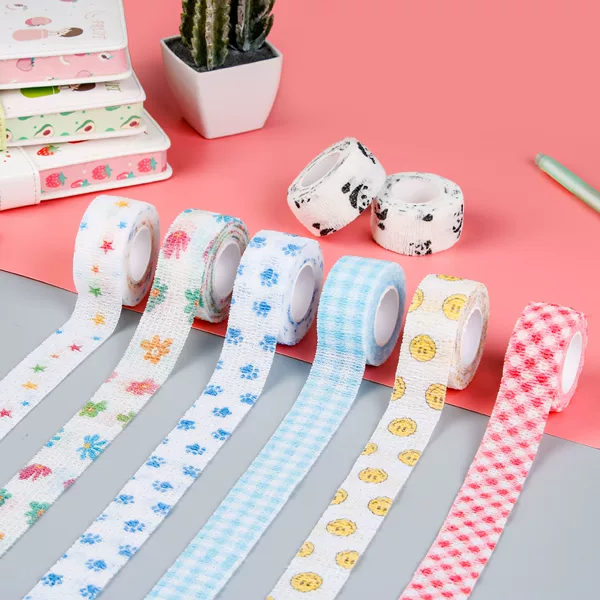 New Finger Bandage with Printed Design for Students, Cartoon Anti-Callus Self-Adhesive Planner Tape, Wrist Protection