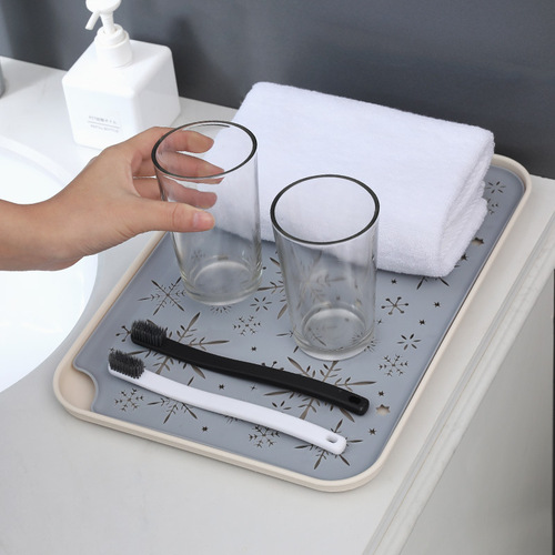 Water cup tray rectangular plastic tea tray creative drain home living room Nordic European style simple cup drain tray
