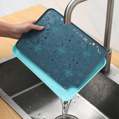Water cup tray rectangular plastic tea tray creative drain home living room Nordic European style simple cup drain tray
