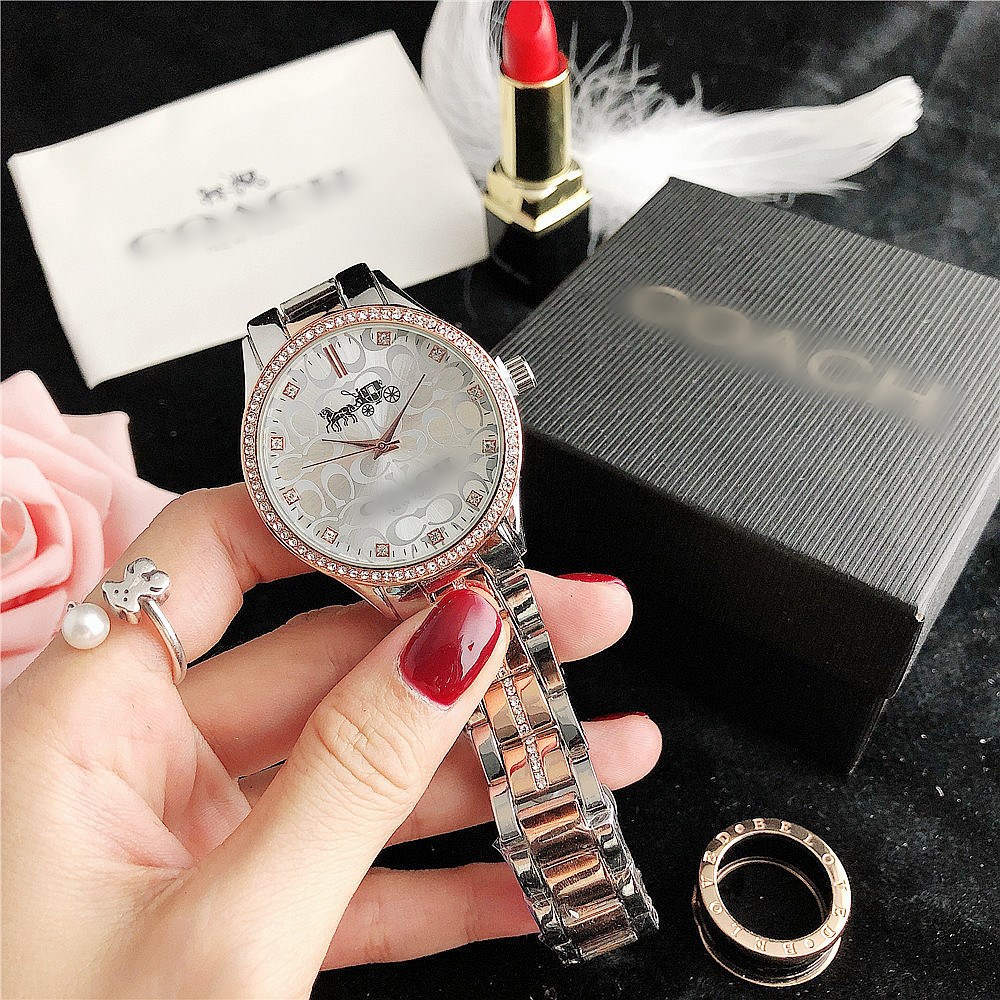 Wish Hot Sale Trendy Watch Shell Face Quartz Watch Steel Strap Casual Women's Watch Clock Dial Wholesale Large Dial