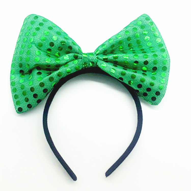 Nuevo conjunto de adornos del día de San Patricio irlandés de trébol verde, banda de pelo, gafas, vestido, conjunto