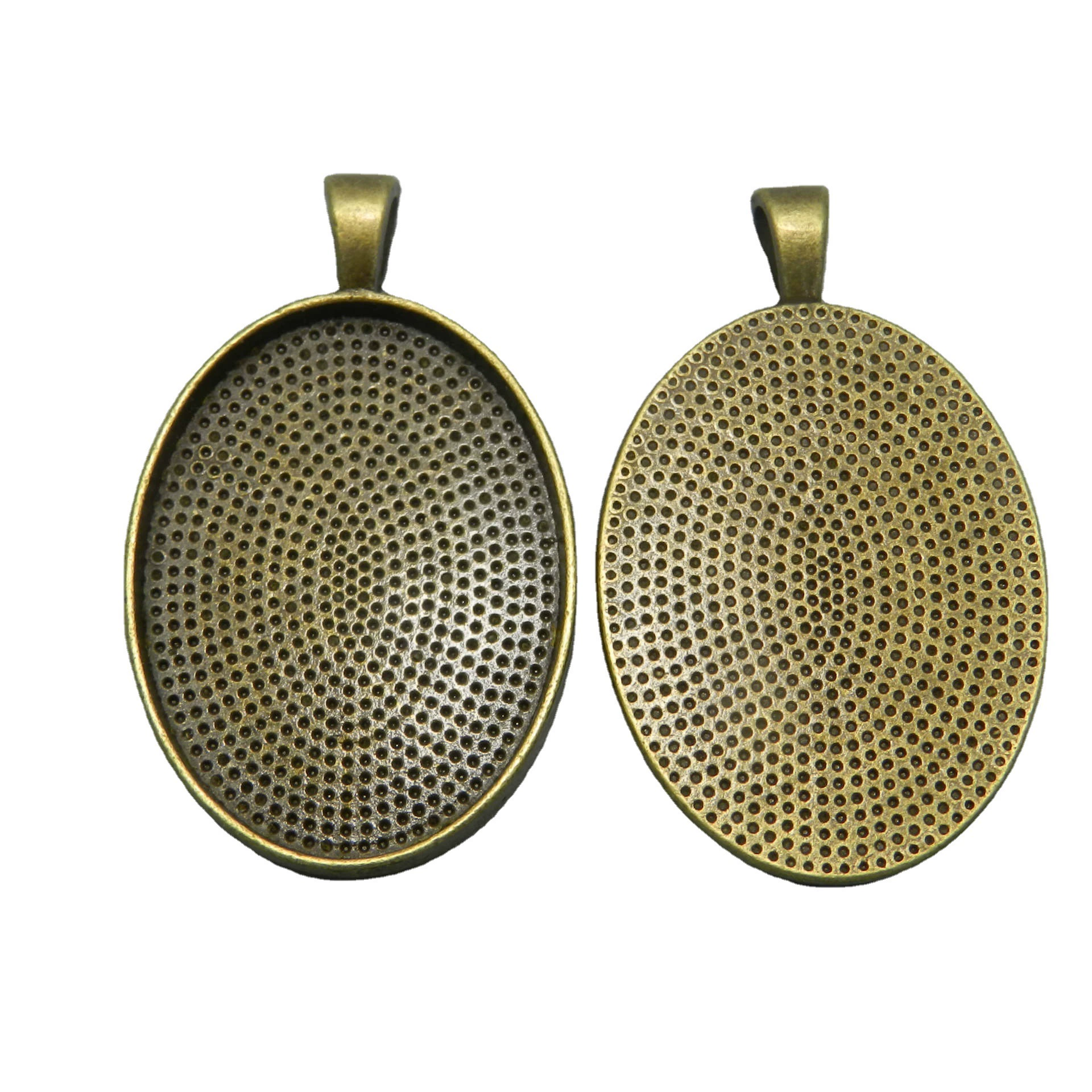 Цвет, сохраняющий внутренний 22x30 мм Овальный кулон из драгоценного камня времени, нижняя опора из сплава, аксессуары для ювелирных изделий DIY