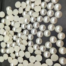 厂家现货3mm-25mmABS平底半圆仿珍珠DIY半面圆形美甲手机帖片点钻