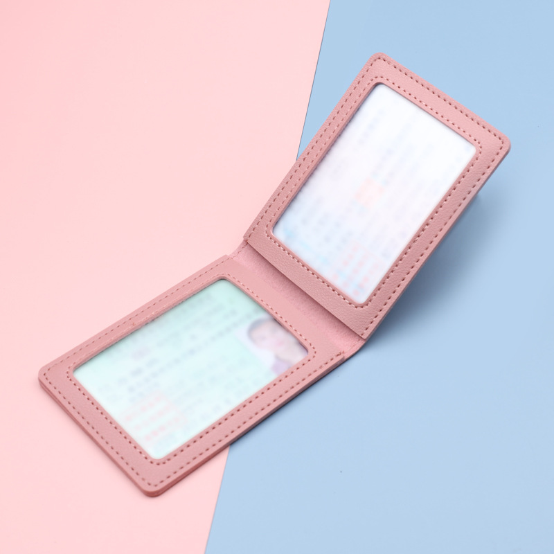 Estuche de cuero para licencia de conducir de 2 tarjetas titular de la tarjeta femenina estuche de tarjeta de licencia de conducir para hombres estuche protector de libro de conducción dos en uno para mujeres