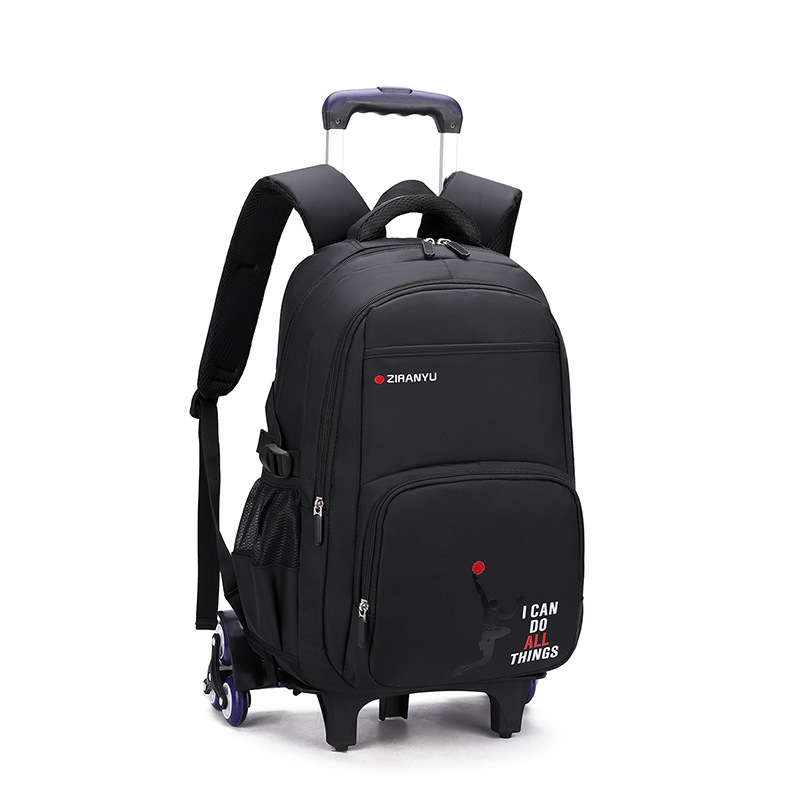 Pescado natural Escuela Secundaria estudiante masculino carro mochila subir escaleras de gran capacidad de una sola pieza de entrega mochila de moda