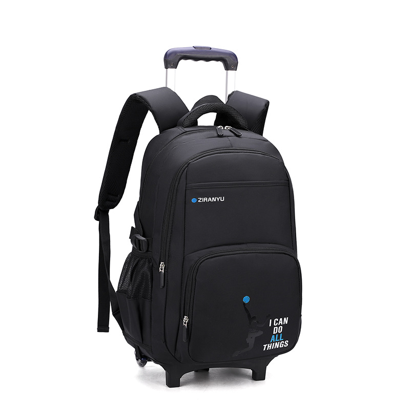 Pescado natural Escuela Secundaria estudiante masculino carro mochila subir escaleras de gran capacidad de una sola pieza de entrega mochila de moda