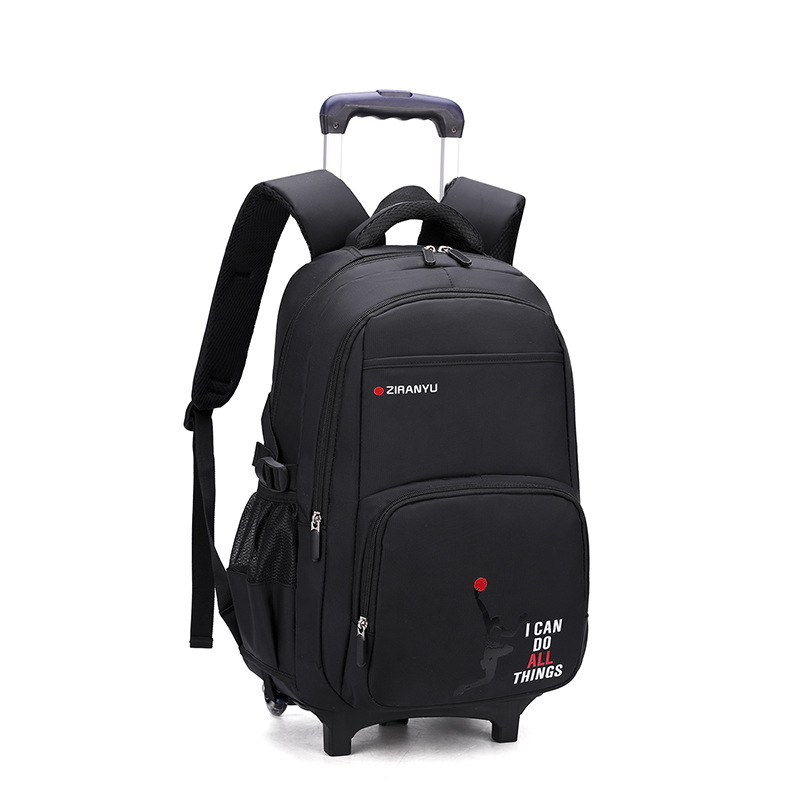 Pescado natural Escuela Secundaria estudiante masculino carro mochila subir escaleras de gran capacidad de una sola pieza de entrega mochila de moda