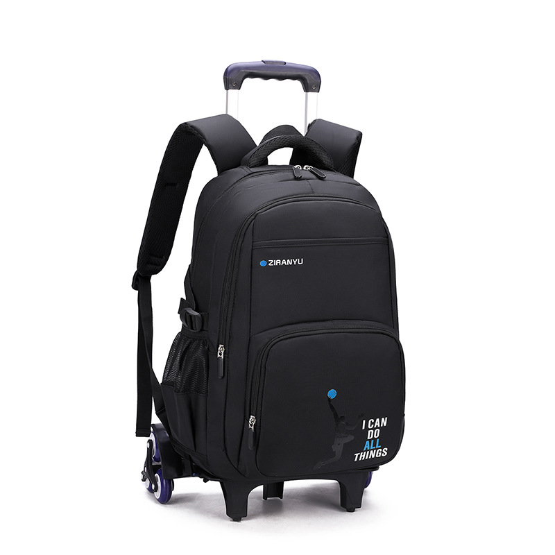 Pescado natural Escuela Secundaria estudiante masculino carro mochila subir escaleras de gran capacidad de una sola pieza de entrega mochila de moda