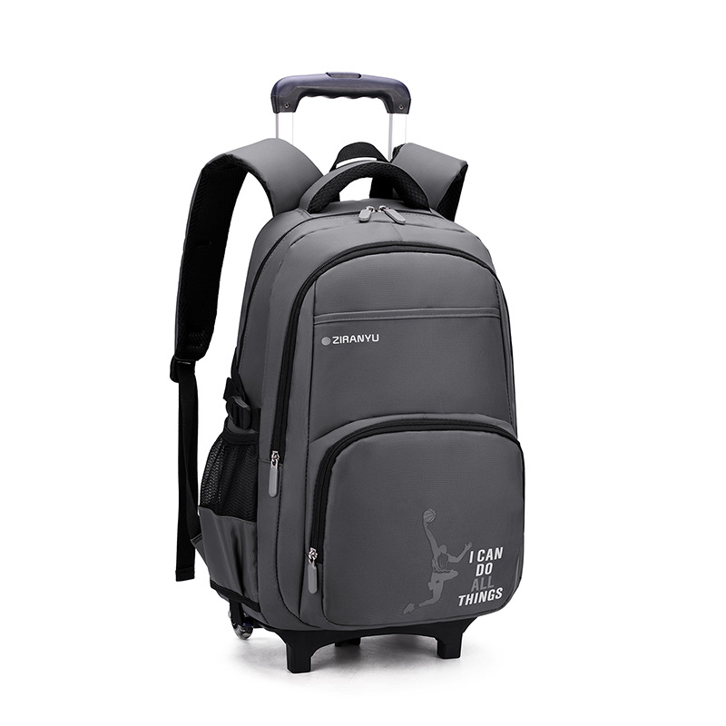 Pescado natural Escuela Secundaria estudiante masculino carro mochila subir escaleras de gran capacidad de una sola pieza de entrega mochila de moda